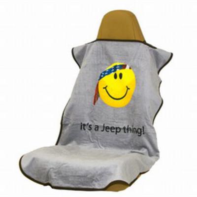 INSYNC Business Solutions Seat Armor Yellow Smiley Face Seat Towel (Gray) - SA100JEPSFG